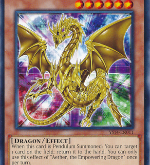 Aether, the Empowering Dragon [YS14-EN011] Common Sale