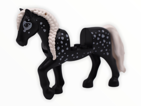 Black Horse with White Spots and White Braided Mane (Friends, 2021) Discount